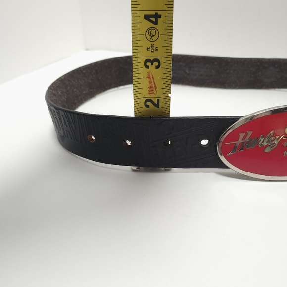 Harley Davidson Belt Buckle And Belt 2006 Red - Picture 9 of 9